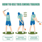 Golf Swing Trainer with Grip Alignment Stick Practice Aid