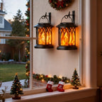 Hanging Outdoor LED Flame Lantern Waterproof Fire Effect Light
