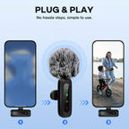 Wireless Lavalier Microphone Dual USB-C Receiver Recording System