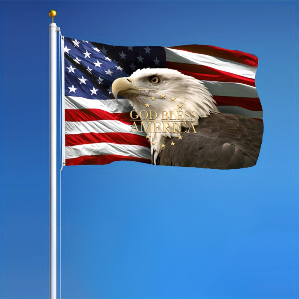 Patriotic Outdoor Flag American Flag with Eagle God Bless America