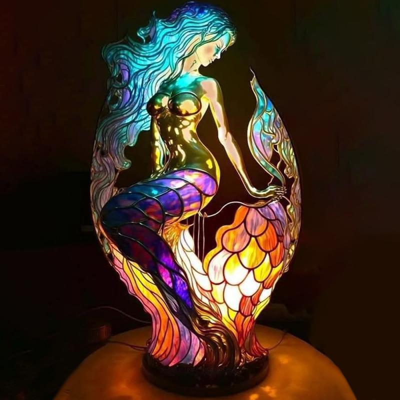 Animal 3D LED Acrylic Lamp with Turtle Owl Lion Mermaid Shapes 12 Options