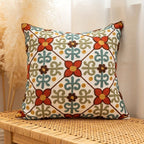 Square Embroidered Cushion Cover Pillow Case