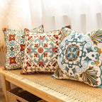 Square Embroidered Cushion Cover Pillow Case
