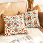 Square Embroidered Cushion Cover Pillow Case