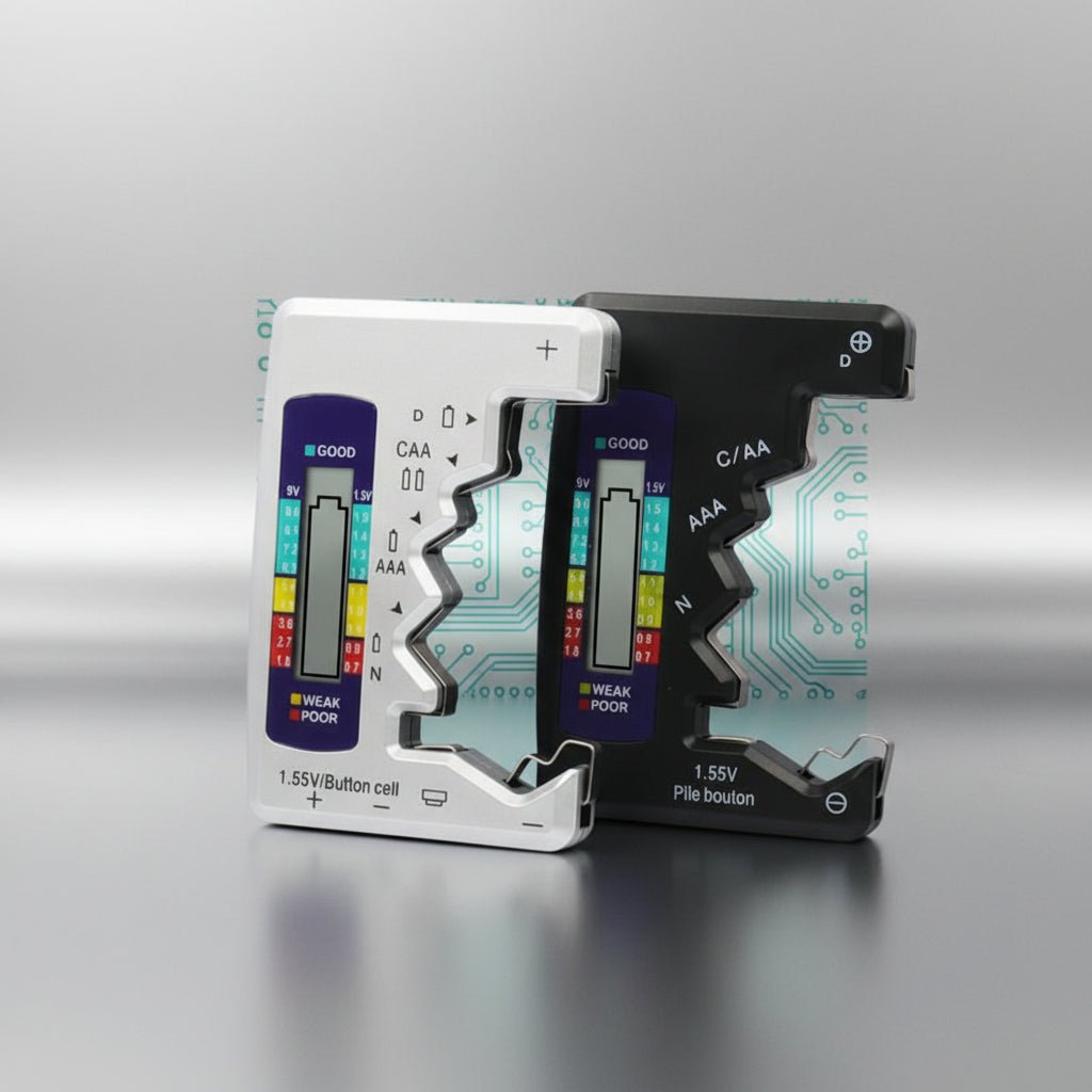 Battery Tester for AA AAA 9V D Button Cell Batteries Digital
