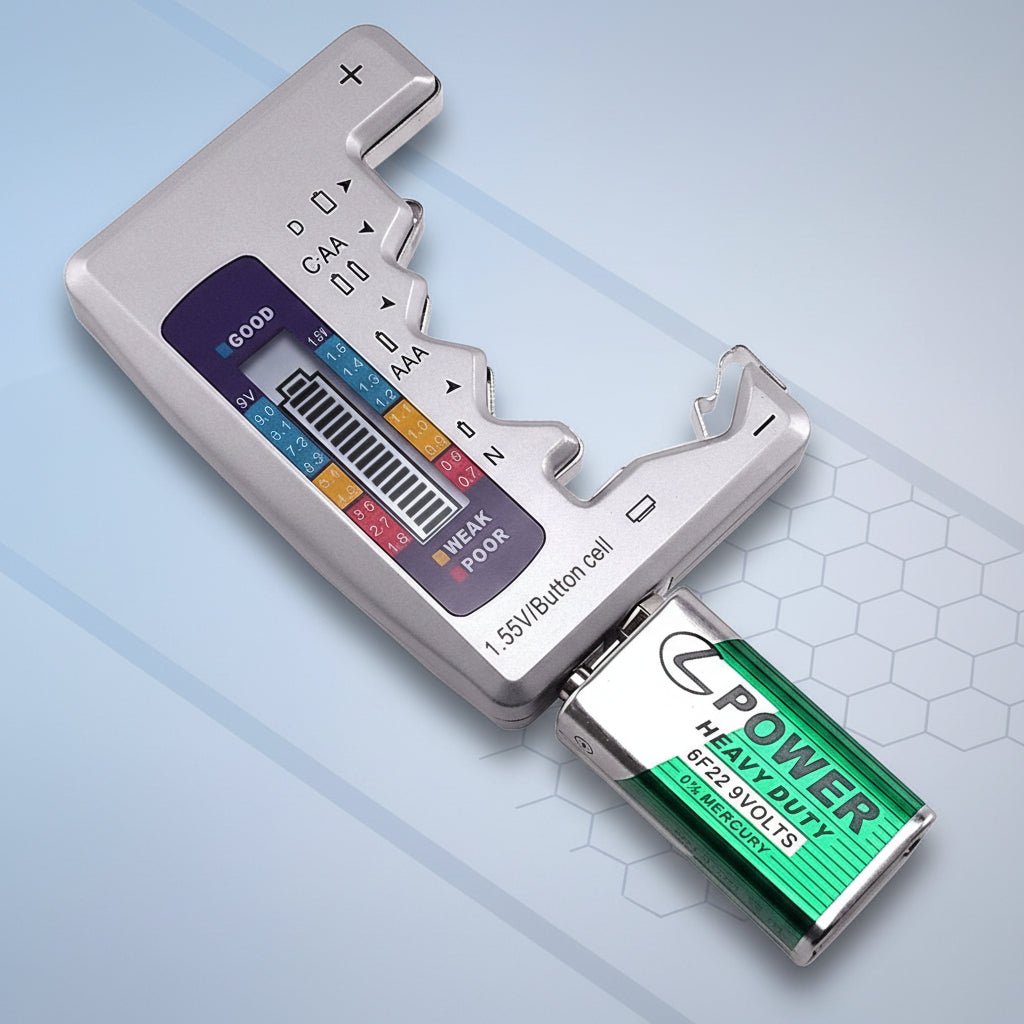 Battery Tester for AA AAA 9V D Button Cell Batteries Digital