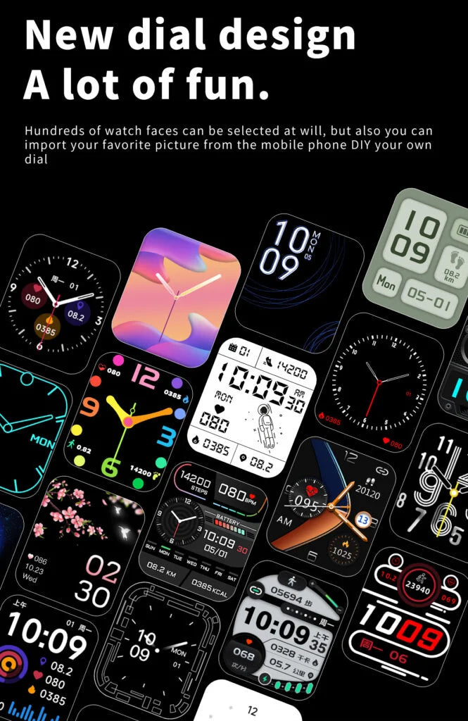 Blood Glucose Monitoring Smartwatch with Health Tracker
