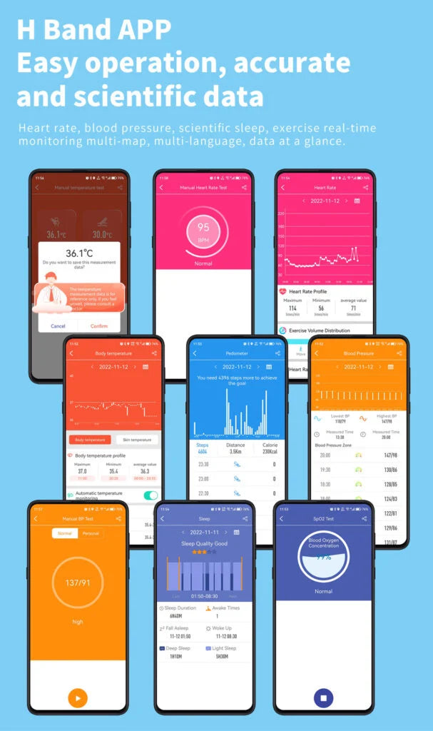 Blood Glucose Monitoring Smartwatch with Health Tracker