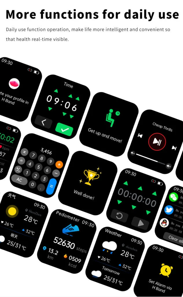 Blood Glucose Monitoring Smartwatch with Health Tracker