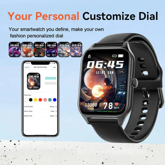 Blood Glucose Monitoring Smartwatch with Health Tracker
