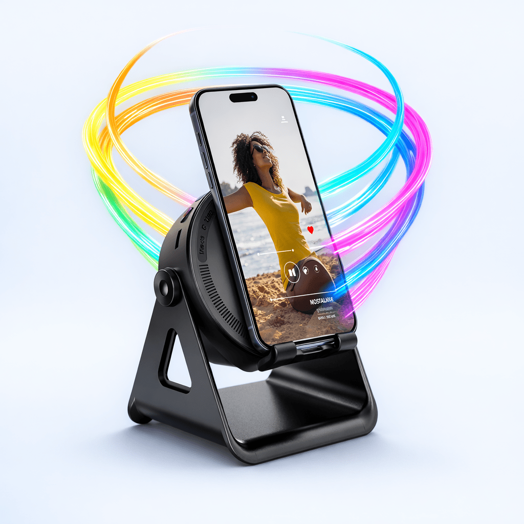 Wireless Charging Bluetooth Speaker Phone Stand Power Bank