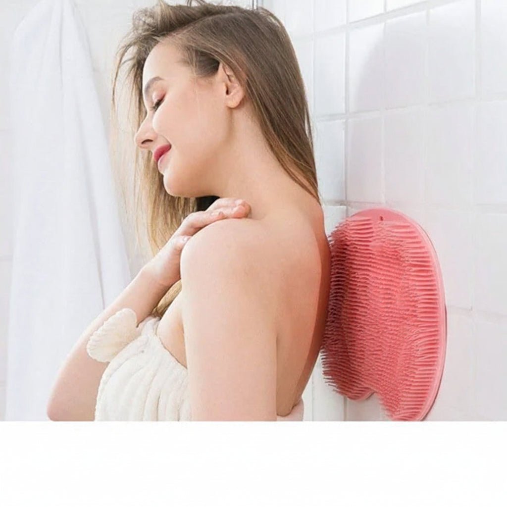Silicone Body Scrub Mat with Suction Cups Exfoliating Bath Cleaner