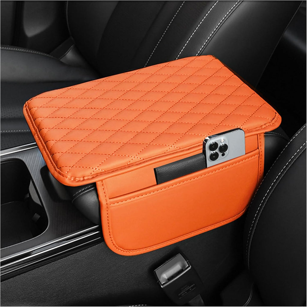 Car Armrest Storage Cover with Adjustable Pocket Organizer