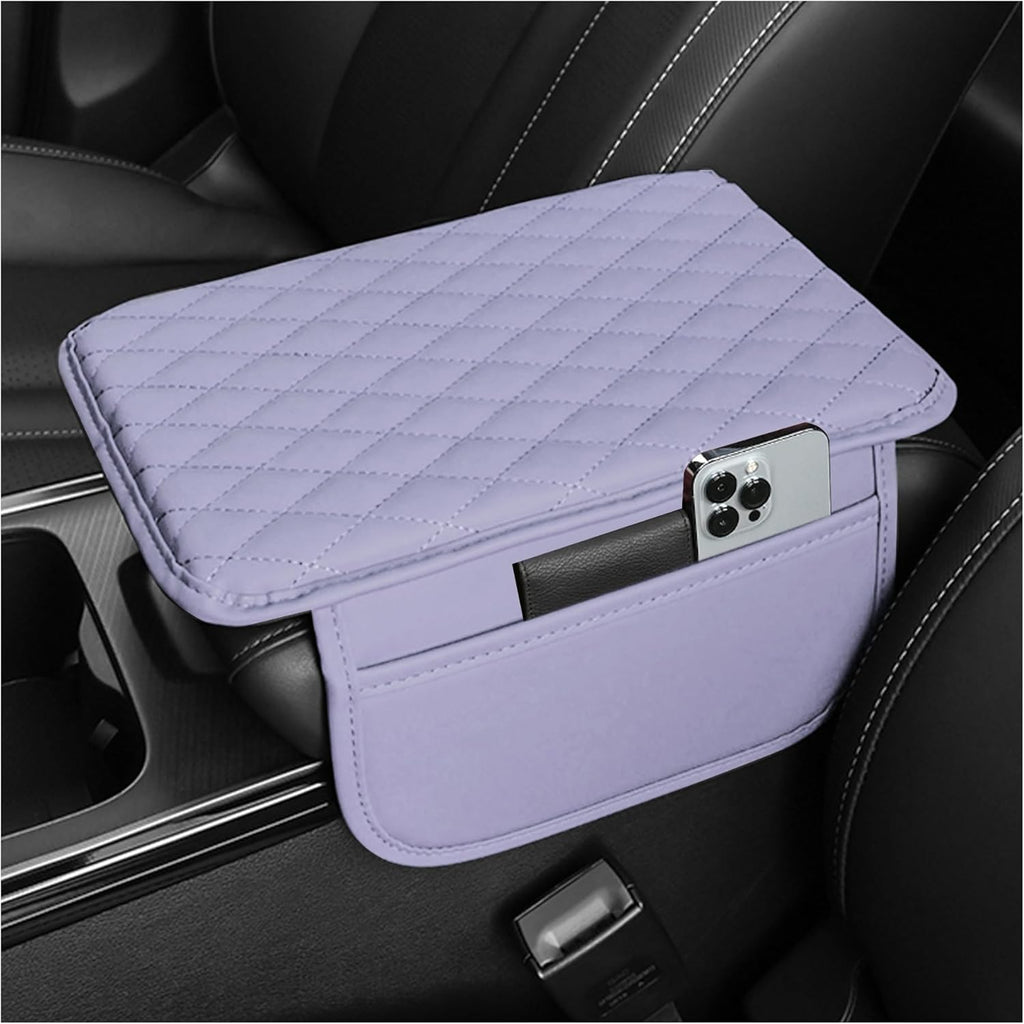 Car Armrest Storage Cover with Adjustable Pocket Organizer