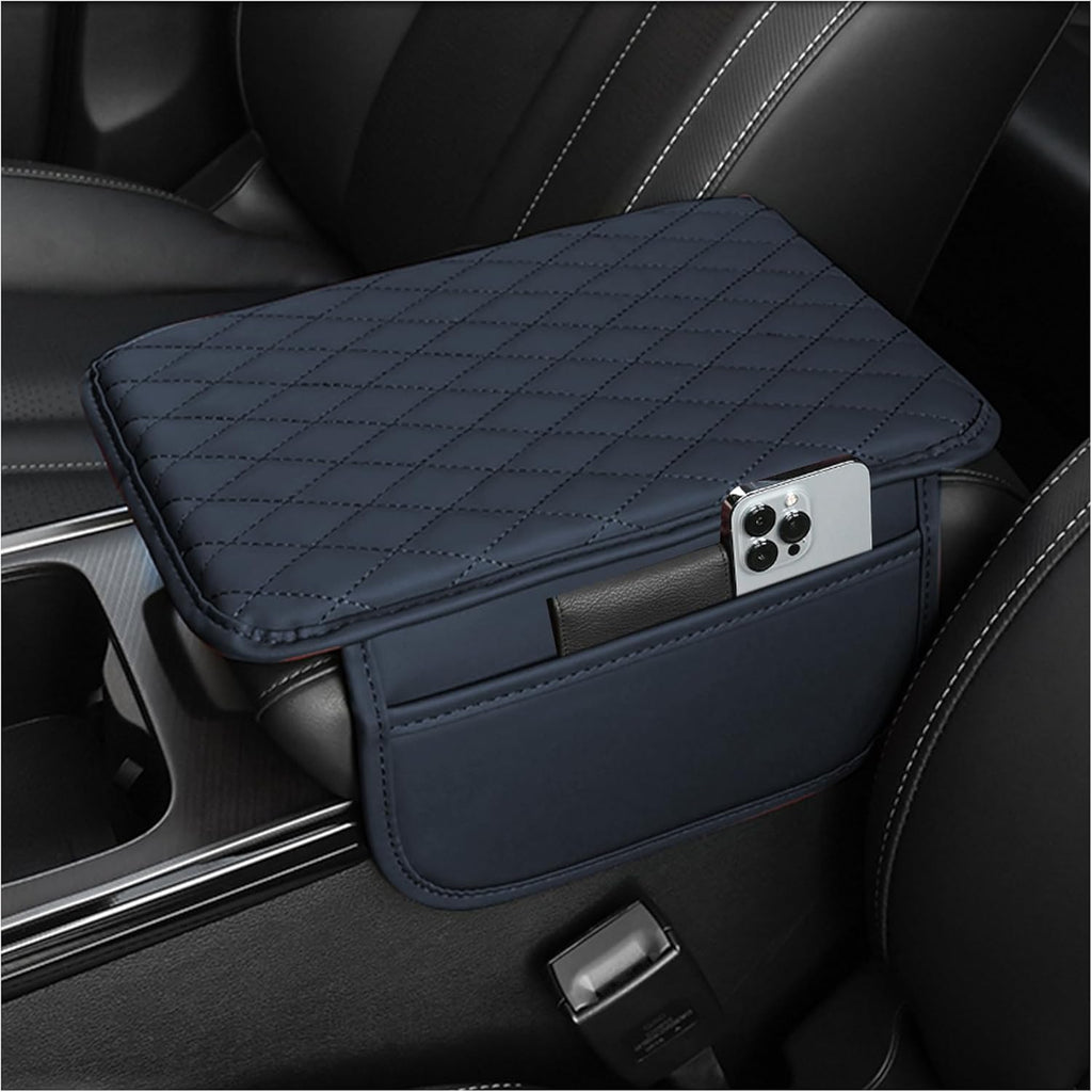 Car Armrest Storage Cover with Adjustable Organizer Pockets