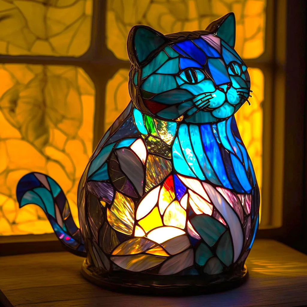 Animal Shape Stained Glass Table Lamp Ornament