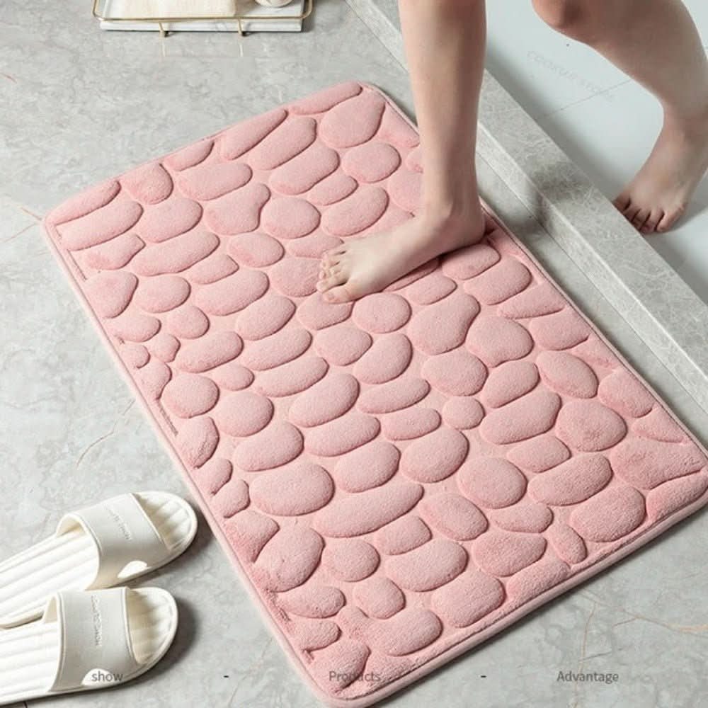Square Bath Mat Non Slip Quick Absorption Bathroom Rug