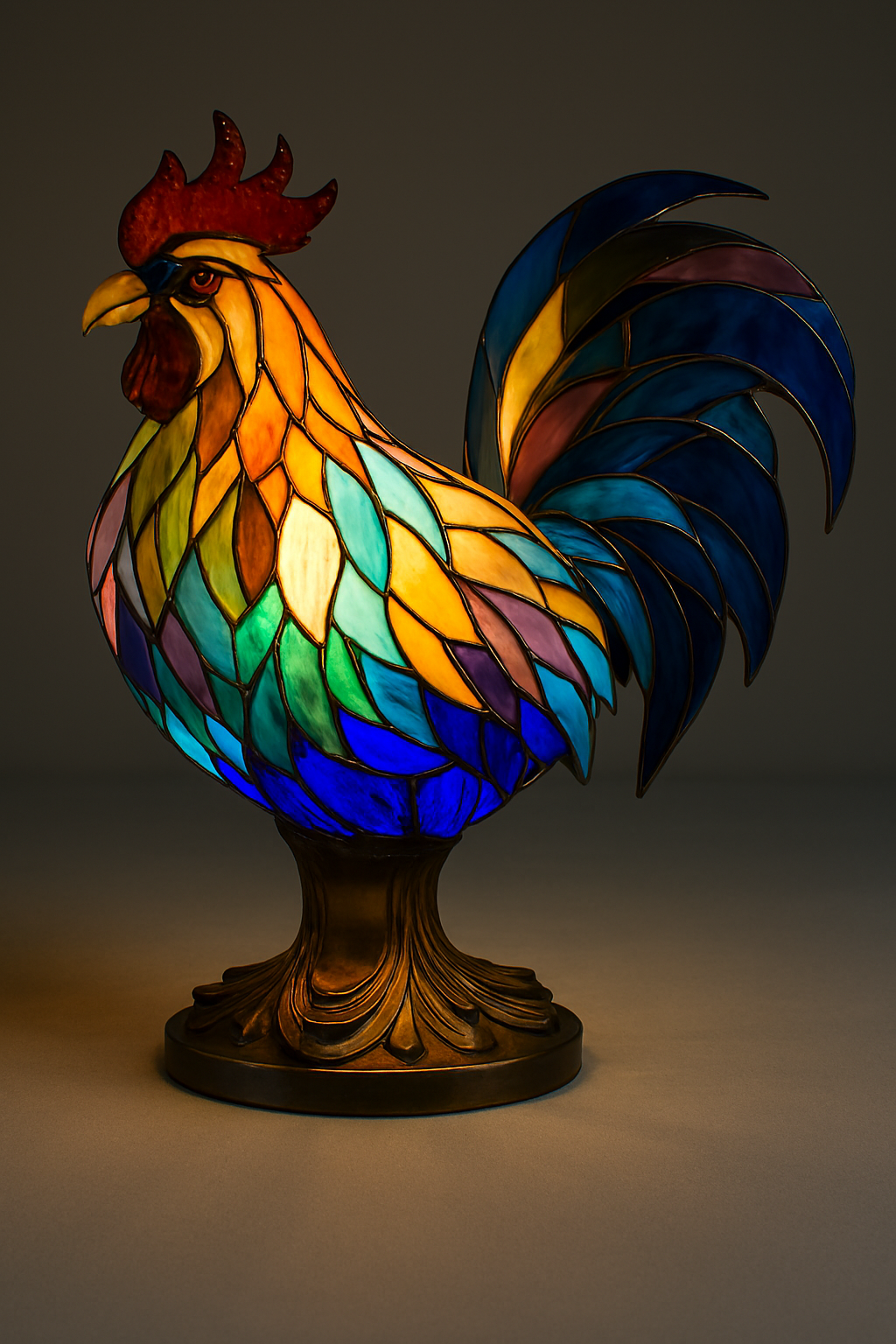 Animal Shape Stained Glass Table Lamp Ornament