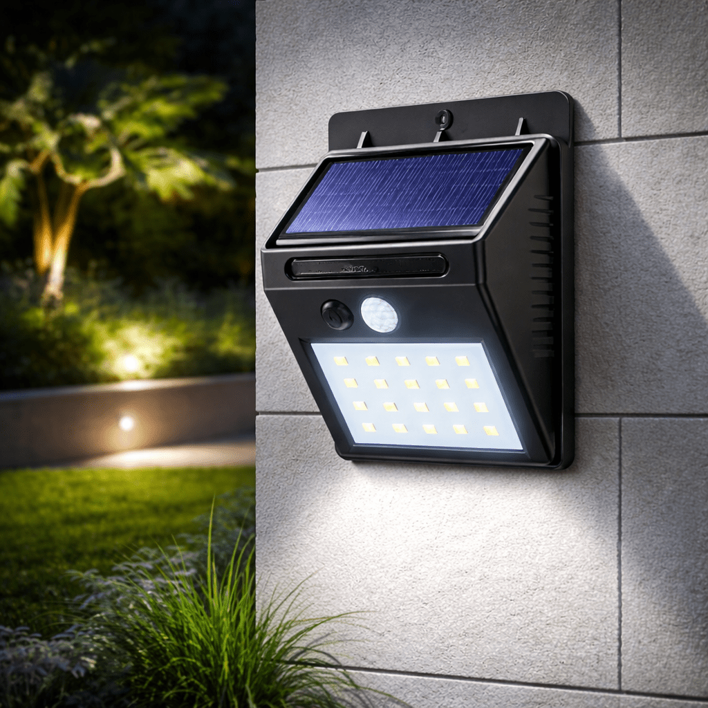 Solar LED Motion Sensor Outdoor Flush Mount Wall Light