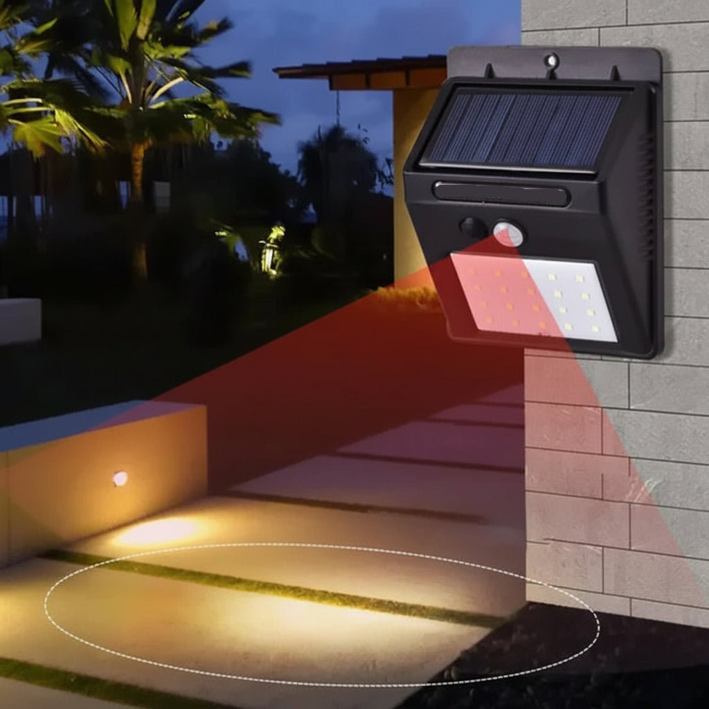 Solar LED Motion Sensor Outdoor Flush Mount Wall Light