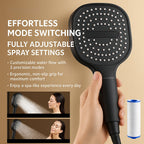 Round High Pressure Adjustable Spray Shower Head Bathroom Fixture