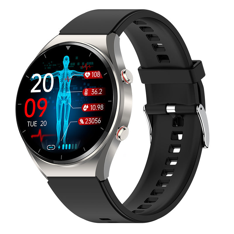 Smartwatch Heart Rate Monitor Blood Pressure ECG HRV Blood Glucose Tracker