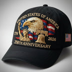 USA 250th Anniversary Eagle Adjustable Dad Cap Hat Patriotic Baseball Hat