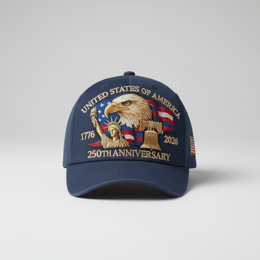USA 250th Anniversary Eagle Adjustable Dad Cap Hat Patriotic Baseball Hat