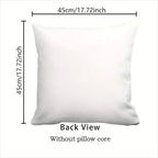 Square Cushion Covers Set 4 Pieces Easter Floral Bunny Pillow Cases