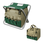 Foldable Garden Tool Set with Storage Seat Portable Gardening Tools