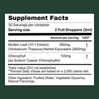 Mullein Extract Liquid Herbal Supplement for Lung Support Detox