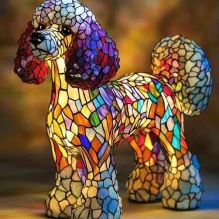 LED Night Light Dog Breed Shape Decorative Home Light