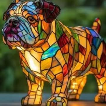 LED Night Light Dog Breed Shape Decorative Home Light