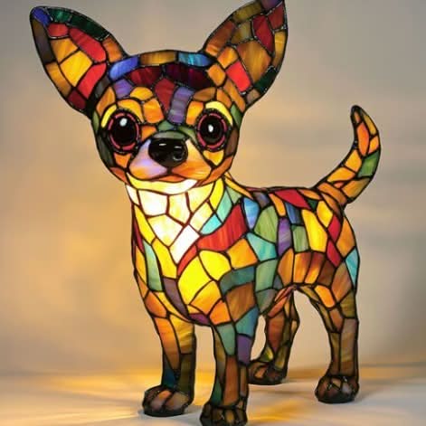 LED Night Light Dog Breed Shape Decorative Home Light