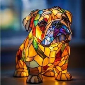 LED Night Light Dog Breed Shape Decorative Home Light