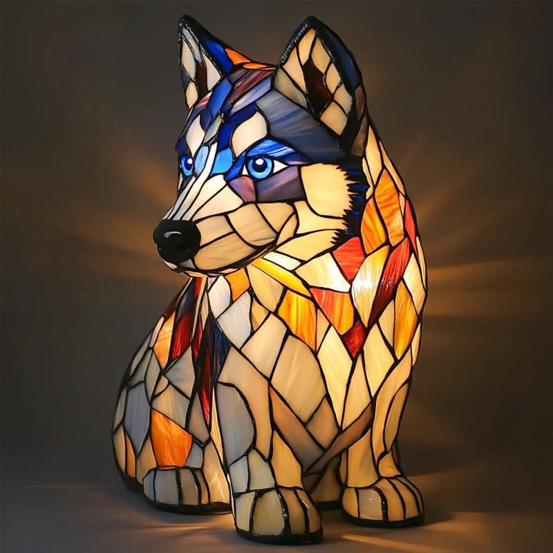 LED Night Light Dog Breed Shape Decorative Home Light