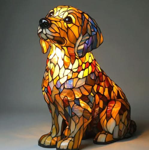 LED Night Light Dog Breed Shape Decorative Home Light