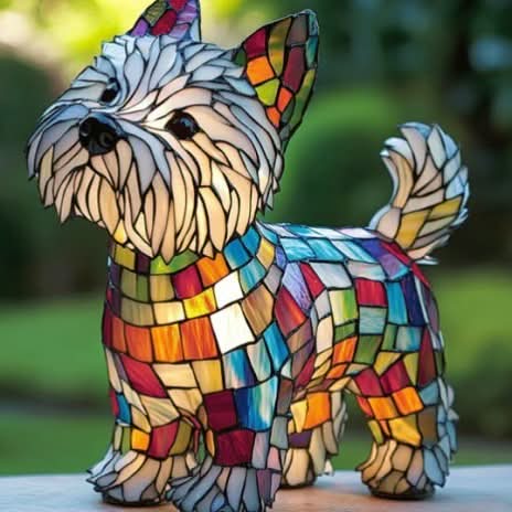 LED Night Light Dog Breed Shape Decorative Home Light