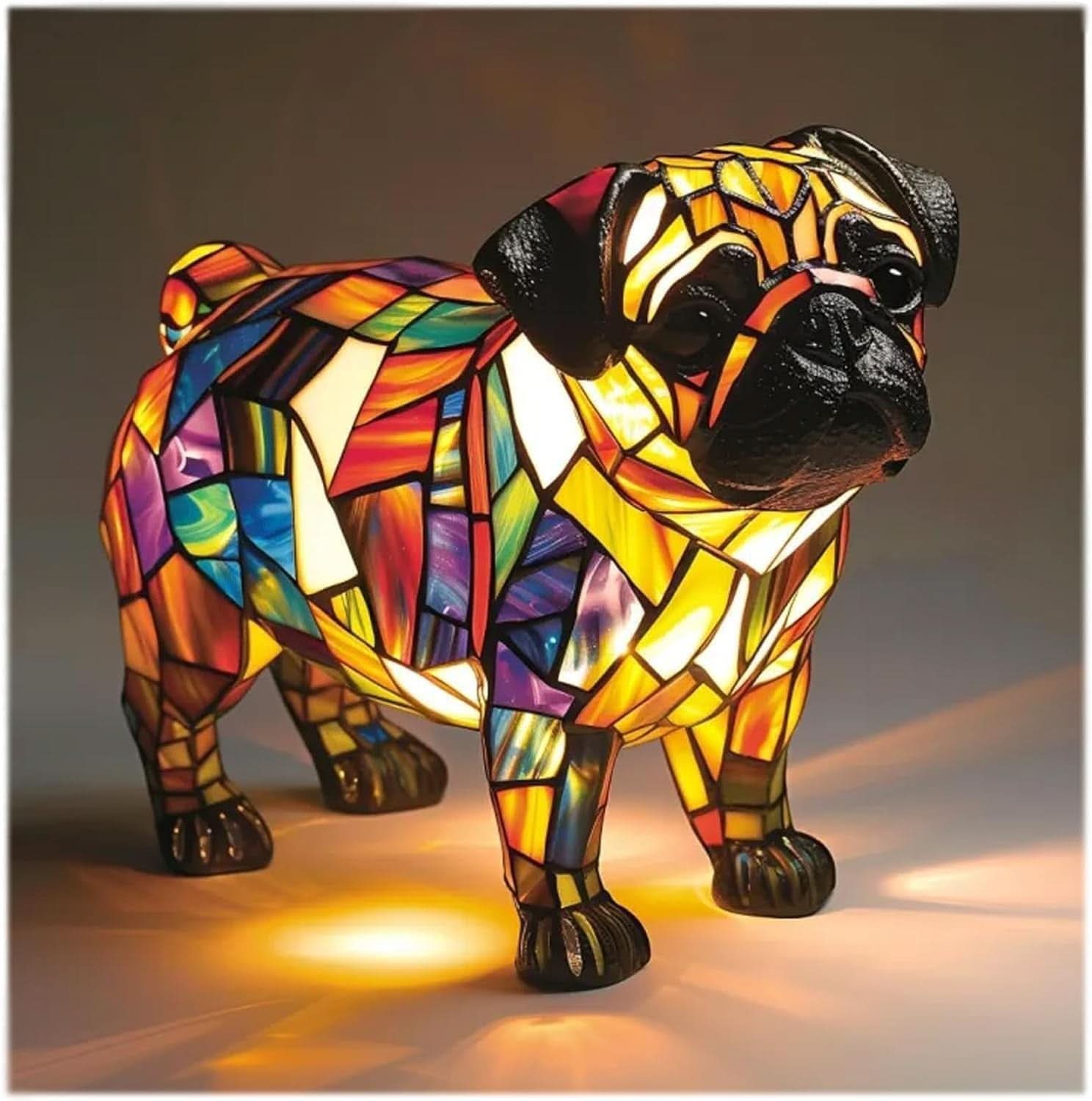 LED Night Light Dog Breed Shape Decorative Home Light