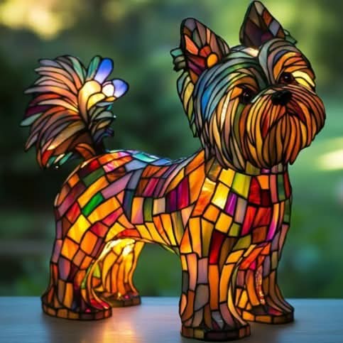 LED Night Light Dog Breed Shape Decorative Home Light