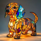 LED Night Light Dog Breed Shape Decorative Home Light