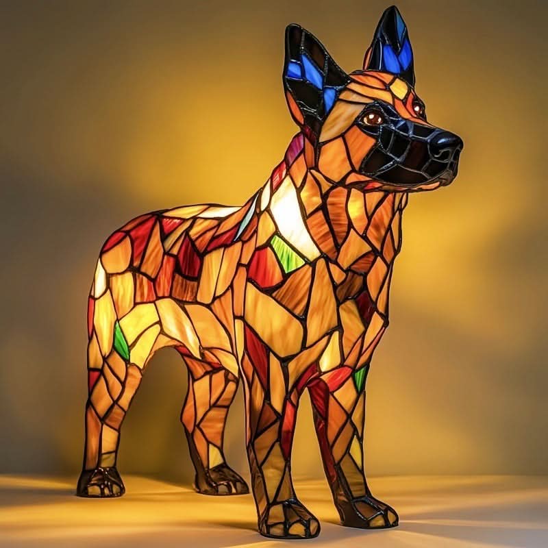 LED Night Light Dog Breed Shape Decorative Home Light