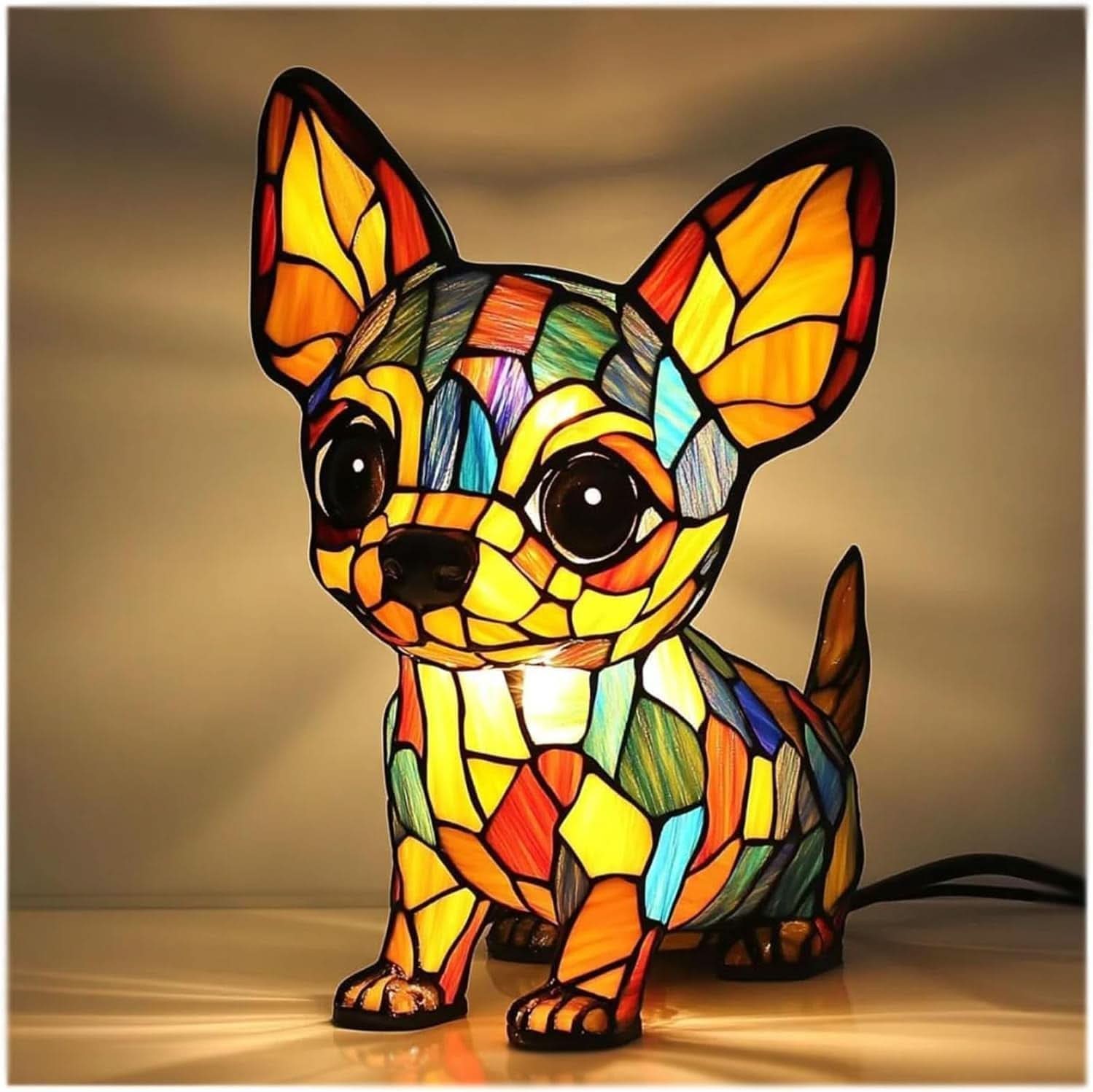 LED Night Light Dog Breed Shape Decorative Home Light