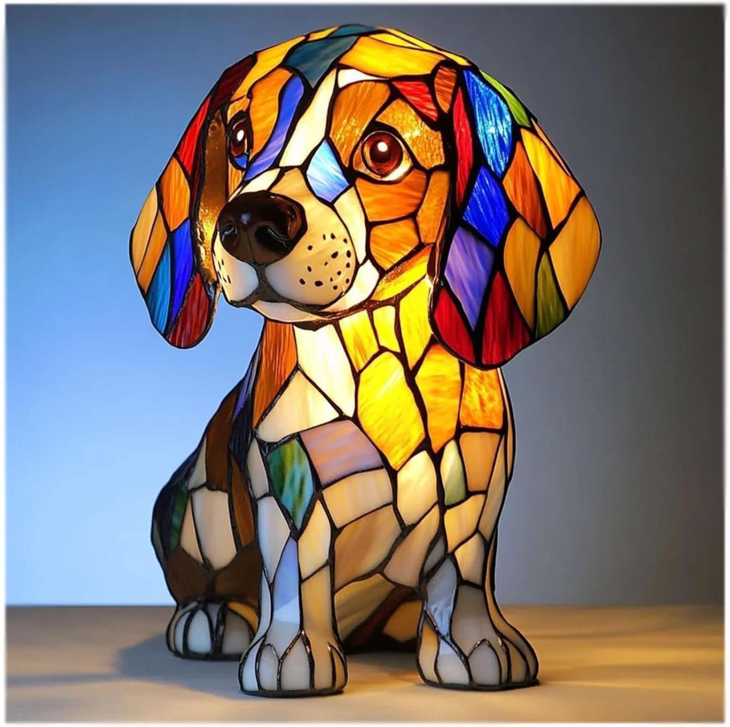 LED Night Light Dog Breed Shape Decorative Home Light