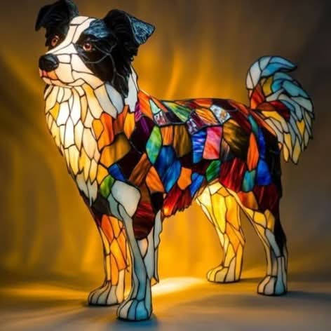 LED Night Light Dog Breed Shape Decorative Home Light