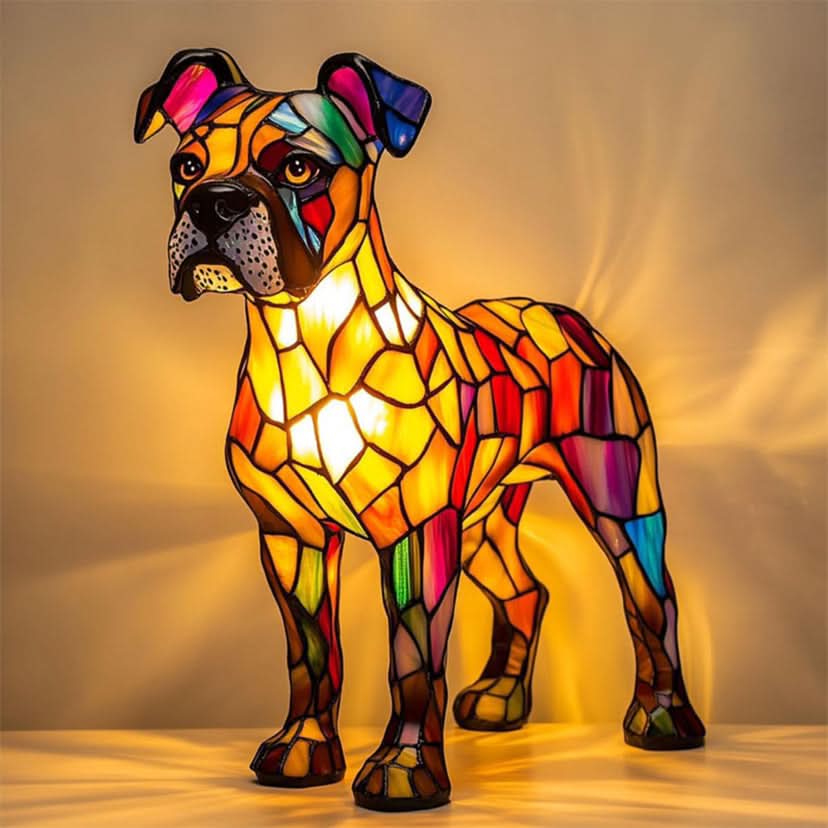 LED Night Light Dog Breed Shape Decorative Home Light