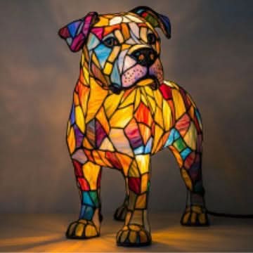 LED Night Light Dog Breed Shape Decorative Home Light