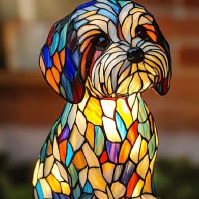 LED Night Light Dog Breed Shape Decorative Home Light