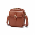 Leather Crossbody Bag Square Compact Anti Theft Crossbody Bag