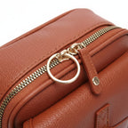 Leather Crossbody Bag Square Compact Anti Theft Crossbody Bag